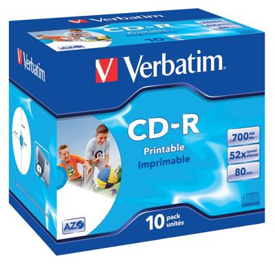 Verbatim 43325 CD-R 80 disc 700 MB 10 stuk(s) Jewelcase