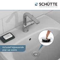 Wastafelkraan Schutte London Mengkraan Uittrekbare Uitloop Eéngreeps Met Click Waste Chroom - thumbnail