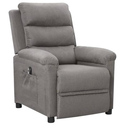 Fauteuil elektrisch verstelbaar stof lichtgrijs
