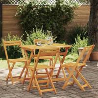 Bistroset 5 pcs Olie naturel Massief Acaciahout - thumbnail