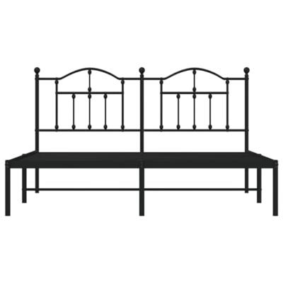 Bedframe met hoofdbord metaal zwart 183x213 cm Bedframe met hoofdbord metaal zwart 183x213 cm
