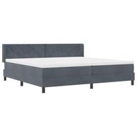 Boxspringbed met Matras Zwart 100x200 cm Fluweel Donkergrijs - thumbnail