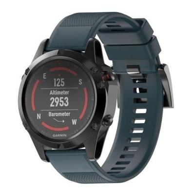 Snelle verwijderbare siliconen polsband voor fenix 5 22mm (marineblauw)