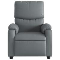 Fauteuil verstelbaar kunstleer grijs - thumbnail