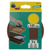 Wolfcraft Hechtschuurschijven | Voor hout | K80, 120 | Ø125mm | 5 stuks - 5867000 - thumbnail