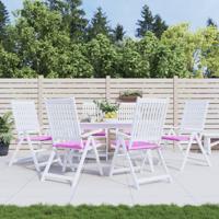VidaXL Tuinstoelkussens 6 st 50x50x4 cm stof roze - thumbnail