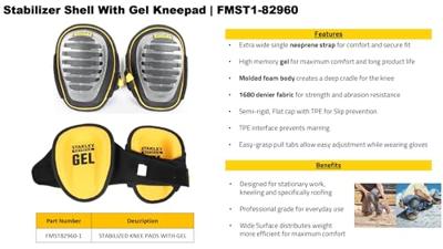 Stanley FatMax kniebeschermers met stabiliserende gel