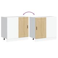 Keuken onderkast Porto bewerkt hout sonoma eikenkleurig - thumbnail