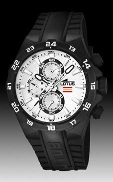 Lotus horlogeband 15800-4 Rubber Zwart