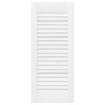 Kastdeuren louvredesign 2 st 61,5x29,5 cm wit