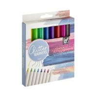 Craft Sensations Glitter markers 8-delig - thumbnail