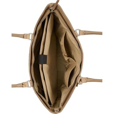 Burkely Cool Colbie Wide Tote 15.6 Inch-Beige