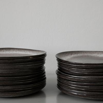 Nicolas Vahe Lunchbord Handmade stone grijs 22cm