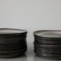 Nicolas Vahe Lunchbord Handmade stone grijs 22cm - thumbnail