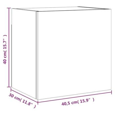 Tv-wandmeubels 2 st 40,5x30x40 cm bewerkt hout bruineikenkleur