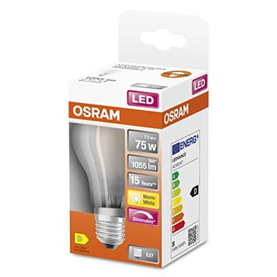 OSRAM HOMELIGHTING 4058075112094 LED-lamp Energielabel D (A - G) E27 Peer 7.5 W = 75 W Warmwit (Ø x l) 60 mm x 105 mm 1 stuk(s)