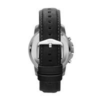 Fossil Heren Grant chronograaf zwart lederen horloge FS4812 - thumbnail