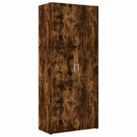 Hoge kast 80x42,5x249 cm bewerkt hout gerookt eikenkleurig - thumbnail