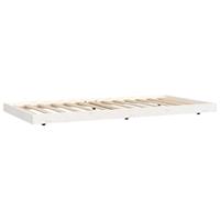 Bedframe massief grenenhout wit 100x200 cm - thumbnail