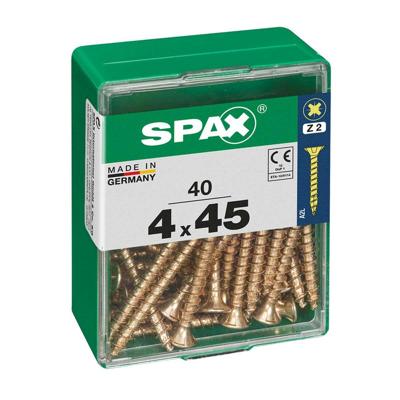 Schroefdoos SPAX Houten schroef Platte kop (4 x 45 mm) (4,0 x 45 mm)
