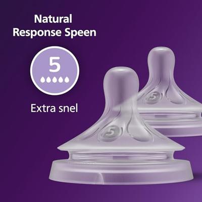Set van 2 Philips AVENT Natural Response spenen, 5 stromingen naar keuze doorzichtig