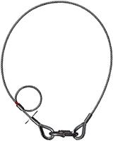 Adam Hall S33060SK safety kabel 3mm Saveking met rem 60 cm - thumbnail