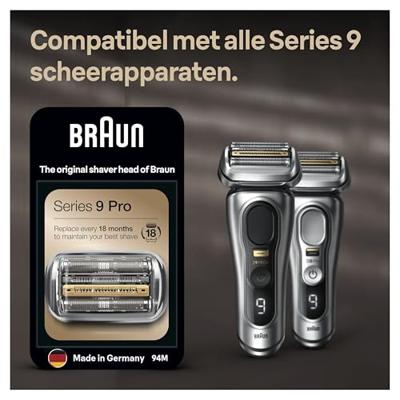 Braun Cassette series 9 pr 94M Scheerhoofden Zilver - thumbnail