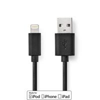 Sync and Charge-Kabel | Apple Lightning 8-Pins Male - USB-A Male | 1,0 m | Zwart - thumbnail