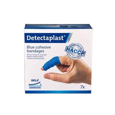 Cohesief verband blauw detectaplast assorti 7stuks
