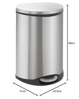 EKO pedaalemmer shell 2x22 l matzilverkleurig - thumbnail