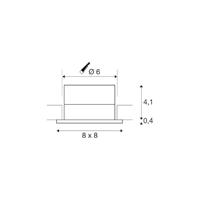 SLV InbouwspotPatta Square 8cm metaalgrijs - 114436 - thumbnail