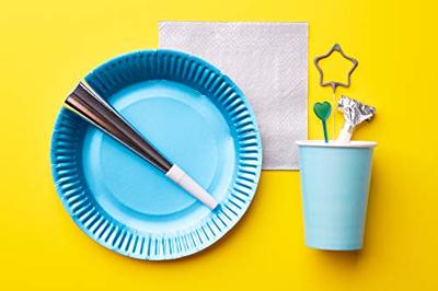 Bekers baby blauw - 8 stuks