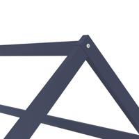 Kinderbedframe massief grenenhout grijs 80x160 cm - thumbnail