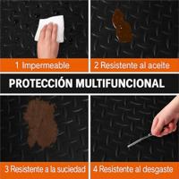 Tapijt Exma Zwart Natuurlijk rubber 1 x 10 m Diamant - thumbnail