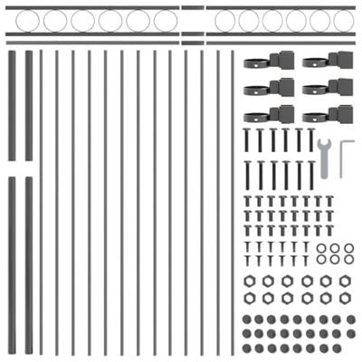 VidaXL Hecelement grijs 170 x 150 cm staal