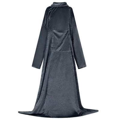 VidaXL Deken hoodie marineblauw f flanel