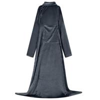 VidaXL Deken hoodie marineblauw f flanel - thumbnail