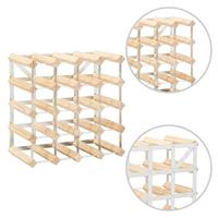 Wijnrek voor 20 flessen massief grenenhout - thumbnail