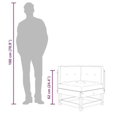 Hoekbank met kussens massief douglashout Hoekbank met kussens massief douglashout