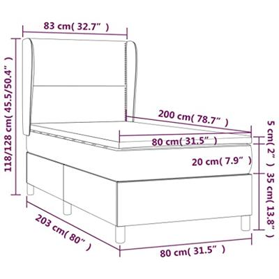 Boxspring met matras kunstleer zwart 80x200 cm