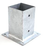 Eurofix voetsteun plaat verzinkt 9,1x9,1 cm - thumbnail