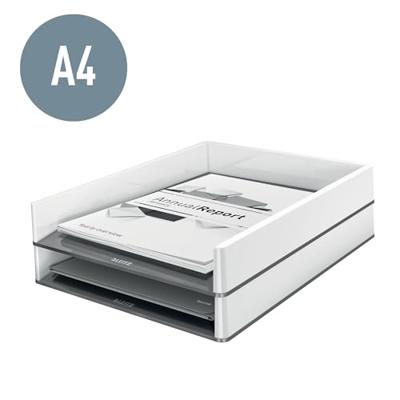 Leitz 5361-10-01 WOW Duo Brievenbakje DIN A4, DIN C4 Wit, Grijs 1 stuk(s) - thumbnail