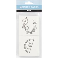 Creativ Company Memory kaarten, afm 7x7 cm, 400 gr, wit, 1 set - thumbnail