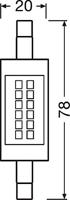 Osram Slim Line LED R7s 78mm 6W 806lm - 827  | Vervanger voor 60W - thumbnail