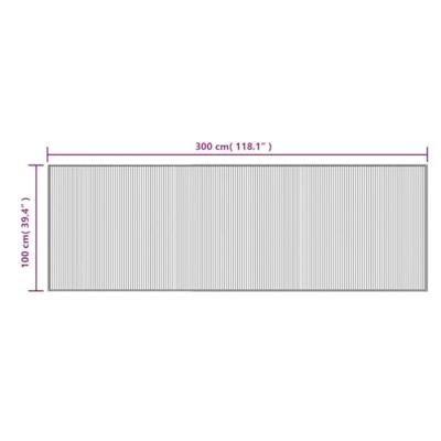VidaXL Vloerkleed rechthoekig 100x300 cm bamboe lichtnaturel VidaXL Vloerkleed rechthoekig 100x300 cm bamboe lichtnaturel