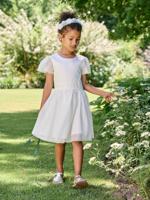 Feestjurk voor meisjes wit - thumbnail