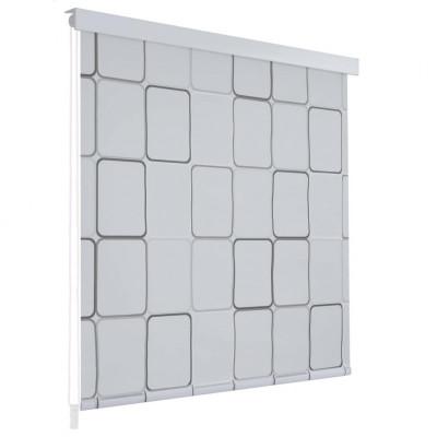 VidaXL Rolgordijn voor douche 140x240 cm vierkant