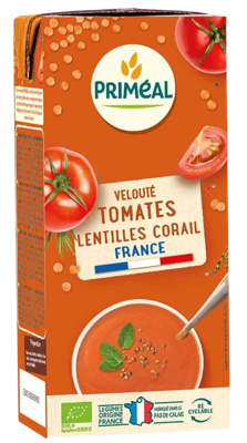 Primeal Soep tomaat rode linzen bio 330 Milliliter