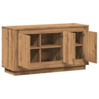 Dressoir 102x35x55 cm bewerkt hout artisanaal eikenkleurig - thumbnail