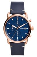 Fossil Heren Commuter chronograaf lederen horloge FS5404 - thumbnail